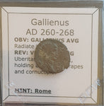 #f431# Roman Antoninianus coin of Gallienus from 260-268 AD