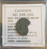 #k386# Roman Bronze coin issued by Constans from 348-350 AD