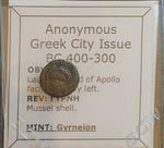 #L234# Anonymous Greek city issue ae10 coin from Gyrneion 400-300 BC