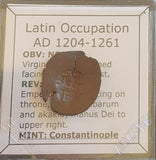 #h953# Byzantine Trachy coin from Latin Occupation of Constantinople 1204-1261