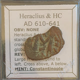 #L268# Byzantine Follis coin of Heraclius from 610-641 AD (Constantinople)