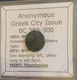 #h110# Anonymous bronze Greek city issue coin from Thyrrheion 350-300 BC