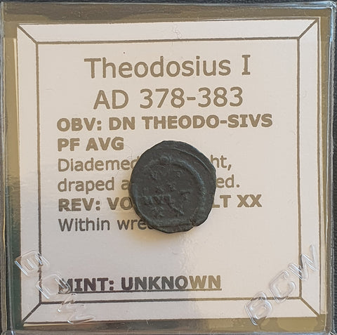 #k930# Roman Bronze coin issued by Theodosius I from 378-383 AD