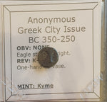 #L229# Anonymous Greek City Issue Bronze Coin of Kyme 350-250 BC