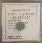 #L230# Anonymous Greek City Issue Bronze Coin of Kyme 350-250 BC
