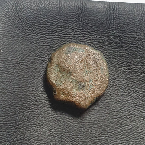 #e096# Greek bronze ae15 coin from Seleucid King Antiochus IV, 175-164 BC