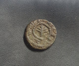 #L394# Anonymous Umayyad Fals coin from al-Ramla ca. 735-750