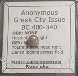 #L382# Anonymous Greek silver coin from Kasolaba 400-340 BC