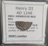 #e469# British clipped penny of Henry III from 1248AD