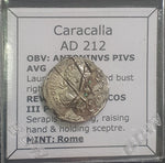 #k998# Roman silver fouree denarius coin of Caracalla from 212 AD