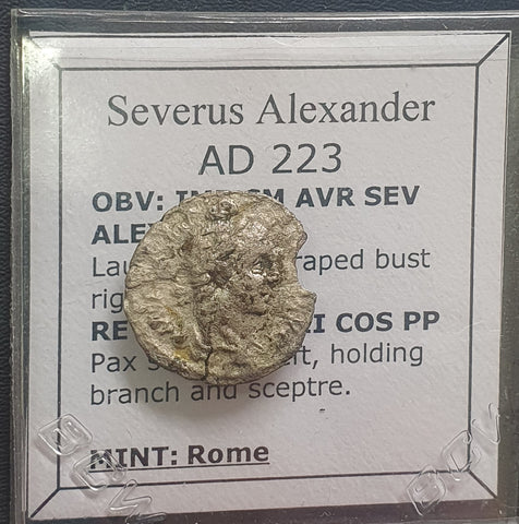 #e747# Roman silver denarius coin of Severus Alexander from 223 AD