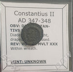 #k450# Roman Bronze coin issued by Constantius II from 347-348 AD