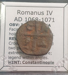 #L162# Byzantine Follis coin of Romanus IV from 1068-1071 AD (Constantinople)