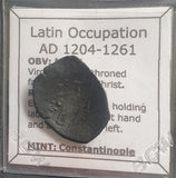 #h097# Byzantine Trachy coin from Latin Occupation of Constantinople 1204-1261