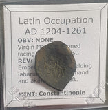 #g614# Byzantine Trachy coin from Latin Occupation of Constantinople 1204-1261