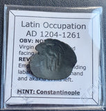 #j461# Byzantine Trachy coin from Latin Occupation of Constantinople 1204-1261