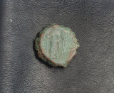 #e050# Greek bronze ae13 coin from Seleucid King Antiochus IV, 175-164 BC