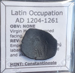 #h097# Byzantine Trachy coin from Latin Occupation of Constantinople 1204-1261