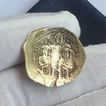 Byzantine gold coin of Andronicus II/III from 1325-1328 AD