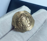 Byzantine gold coin of Andronicus II/III from 1325-1328 AD