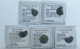 Ex-dealers lot of 5 Ancient silver/bronze Roman coins from 161-231 AD