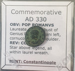 #L184# Commemorative Civic issue Roman Bronze coin from Constantinople (330 AD Circa)