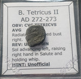 #J002# Roman barbarous issue coin of Tetricus II from 272-273 AD