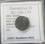 #e162# Greek Seleucid coin of Demetrius II from 146-139 BC