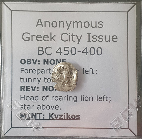 #L469# Anonymous silver Greek city issue coin from Kyzikos 450-400 BC