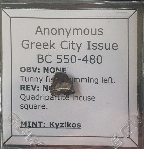 #L493# Anonymous silver Greek city issue coin from Kyzikos 550-480 BC