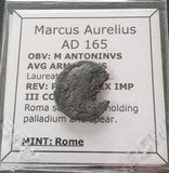 #L335# Roman limes denarius coin of Marcus Aurelius from 165 AD