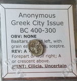 #L551# Anonymous silver Greek city issue coin from uncertain Cilician Mint 400 BC