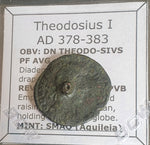 #L563# Roman Bronze coin issued by Theodosius I from 378-383 AD