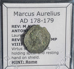 #L132# Roman limes denarius coin of Marcus Aurelius from 178-179 AD