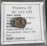 #L013# Greek Ptolemaic coin of King Ptolemy IV, 163-145 BC