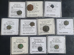 Ex-dealers lot of 10 Ancient bronze Roman coins from 337-435 AD