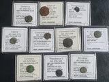 Ex-dealers lot of 10 Ancient bronze Roman coins from 337-435 AD