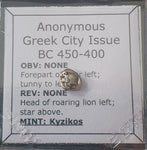 #L446# Anonymous silver Greek city issue coin from Kyzikos 450-400 BC