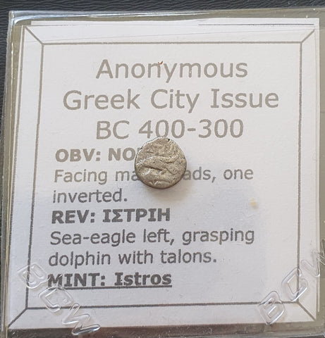 #d616# Anonymous silver Greek city issue Hemiobol from Istros 400-300 BC