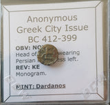 #L732# Anonymous Greek bronze coin from Dardanos, 412-399 BC