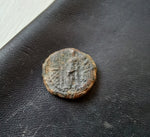 #e665# Greek bronze ae13 coin from Seleucid King Antiochus IV, 175-164 BC