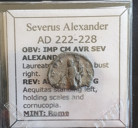 #L772# Roman silver denarius coin of Severus Alexander from 222-228 AD