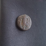 #e085# Greek bronze ae9 coin from Seleucid King Antiochus III, 222-187 BC