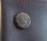 #e049# Greek bronze ae13 coin from Seleucid King Antiochus IV, 175-164 BC