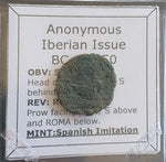 #k210# Anonymous Roman Republican Iberian Bronze coin from 100-50 BC