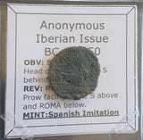 #k210# Anonymous Roman Republican Iberian Bronze coin from 100-50 BC