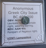 #L667# Anonymous Greek City Issue Bronze Coin of Lampsakos from 400-200 BC