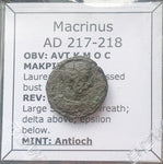 #M204# Roman provincial bronze coin of Macrinus from 217-218 AD (Antioch)