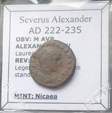 #M218# Roman ae provincial coin of Severus Alexander, minted in 222-235 AD.