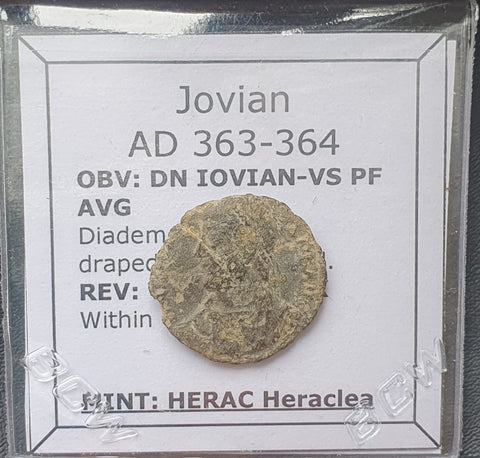 #M178# Roman bronze coin issued by Jovian from 363-364 AD